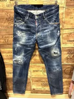 TK117 DSQUARED2 ペイント加工デニムパンツ - メルカリ