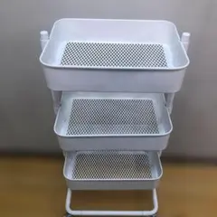 無印良品 ステンレスユニットシェルフワゴンセットの箱タイプのトレー