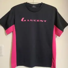 LUCENT 黒×ピンク ルーセント テニス半袖Tシャツ M