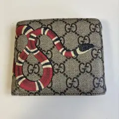 GUCCIグッチ二つ折り財布　キングスネーク蛇