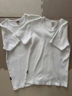 AVIREX U.S.A. ホワイト Vネック クルーネックTシャツ 2枚セット