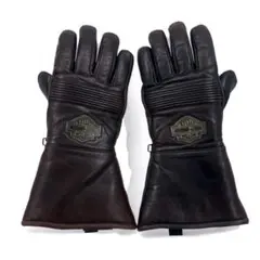 HARLEY DAVIDSON レザー グローブ 手袋 M ブラウン 中綿