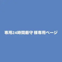 専用24時間厳守 様専用ページ