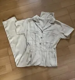 GU ベージュ オールインワン 半袖