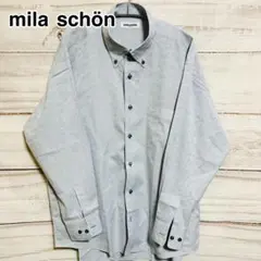 【美品】mila schön ブルー模様ボタンダウンシャツのサムネイル