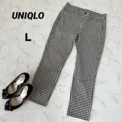 UNIQLO ✨ウルトラストレッチクロップドレギンスパンツ ギンガムチェック Ｌ