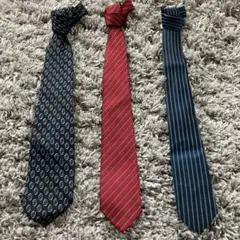 ネクタイ 3本セット ネイビー レッド