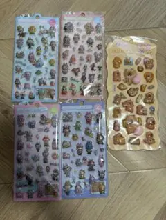 ラブブなど　キャラクターシール 5枚セット