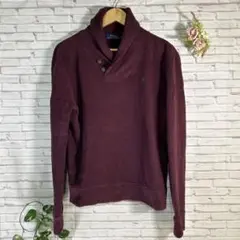 310【Polo Ralph Lauren】バーガンディスェット 170/92A