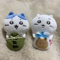 ちいかわ デスクトップから見守るひっかけぬいぐるみ 討伐袋 ハチワレ