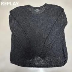 REPLAY ブラック 長袖ニット xs