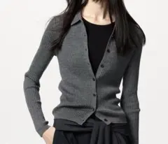UNIQLO メリノリブポロカーディガン