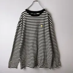 し*郎様 マークゴンザレス　ボーダー　ロンT ワンポイント刺繍パッチ　長袖カットのサムネイル