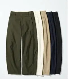 UNIQLO ユニクロ ジャージーバレルレッグパンツ 丈長め　ブラック Ｌサイズ