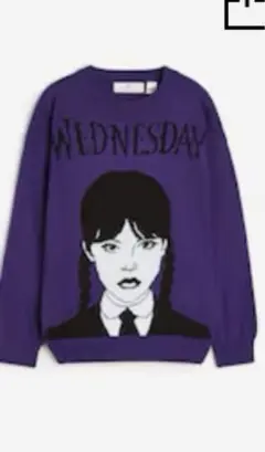 H&M キッズセーター　Wednesday ウェンズデー