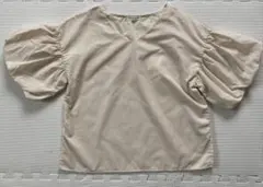 未着用　アース　トップス　半袖　シャツ　ブラウス　フリーサイズ　ストライプ