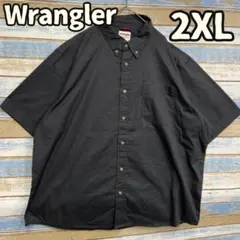 ラングラー 半袖シャツ ブラック 2XL ボタンダウン メンズ【お236】のサムネイル