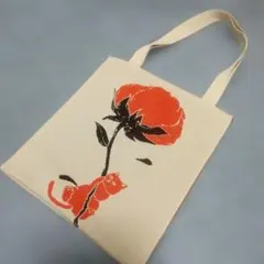 未使用　ニットトートバッグ　猫