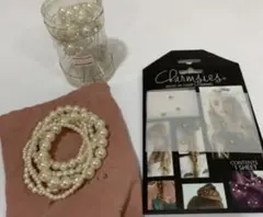 匿名発送⭐︎ パール　ブレスレット　アクセ　3点セット　結婚式　お呼ばれ