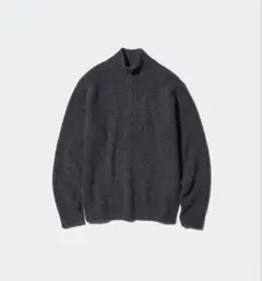 ユニクロ　スフレヤーンハーフジップセーターLサイズ