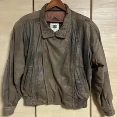 ［UNO UOMO］レザー ライダースジャケット ダークブラウン 希少 美品 UNO UOMO］レザー ライダースジャケット ダークブラウン 希少 美品