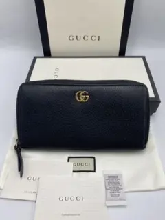 313 極上美品 GUCCI グッチ マーモント 長財布 ラウンドファスナー