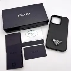 PRADA プラダ iPhone14proケース サファイアーノレザー 三角ロゴ