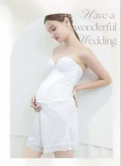 ホワイト マタニティインナー ウェディング用
