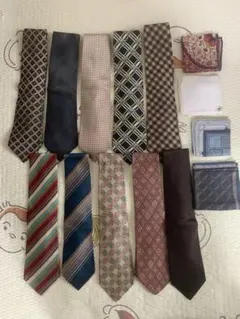 ネクタイセット　ネクタイ10本　ハンカチ4枚