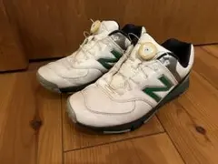 New Balance 574 ゴルフシューズ ホワイト/グリーン