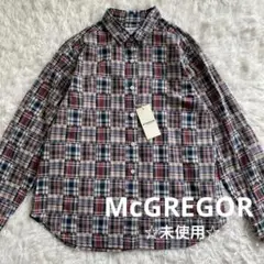 未使用☆McGREGOR マックレガー パッチワーク風コットンシャツ