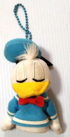 ドナルドダック 指人形/マスコット /ぬいぐるみ ボールチェーン付 10×6cm
