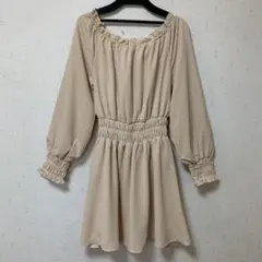 rienda ボリュームギャザー ブラウジング ワンピ (S) リエンダ