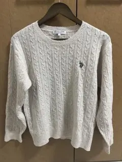 U.S. POLO ASSN. ケーブルニットセーター L