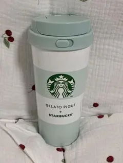 スターバックス ジェラートピケ ボーダーステンレス タンブラー ミント