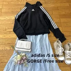 まとめ売り　コーデ売り　usedアイテム２点　adidas 高身長さん向け