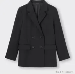 GU ダブルブレストテーラードジャケット ブラック L 美品