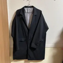 SHIPS JET BLUE ブラック テーラードジャケット Sカバーオール風