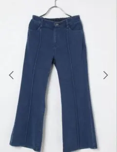 GLOBAL WORK スゴラクストレッチフレアパンツ　キッズ　150 ブルー