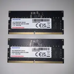 ADATA DDR5 8GB SO-DIMM メモリ 2枚セット