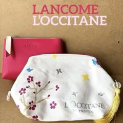 L'OCCITANE・LANCOME ポーチ 2点セット ノベルティのサムネイル