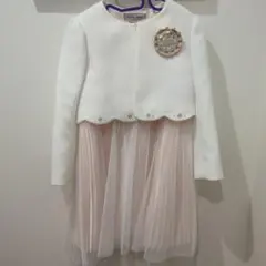 フォーマルドレス ホワイト ピンク 130cm