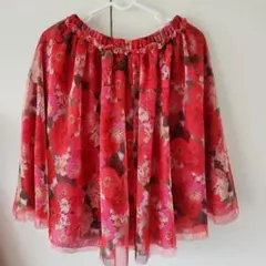 DOLLY GIRL 花柄フレアスカート ひざ丈