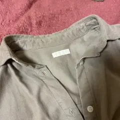 アースミュージックアンドエコロジー　ロング　やわらかコーデュロイシャツワンピース