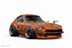 トミカ改造 フェアレディZニスモ オーバーフェンダー 青 深リムホット