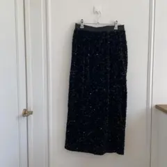 スパンコール黒 タイトスカート