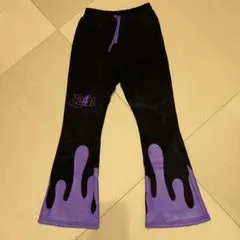 Y*a様 Le4n 黒紫 フレアスウェットパンツ S - メルカリ