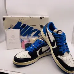 NIKE AirJordan 1 Lowトラヴィススコット×フラグメント ブルー