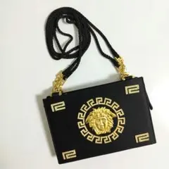 美品☆　ジャンニヴェルサーチェ　メデューサ　ビジュー　ショルダーバッグ　サテンのサムネイル