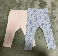 値下げ ミ二ー ピンク ベビーレギンス 2点セット 80 ユニクロ ディズニー